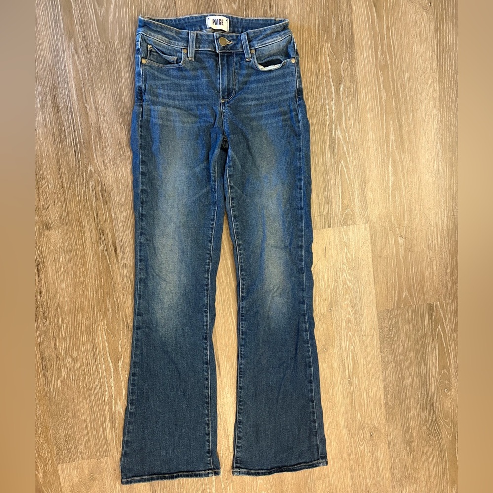 PAIGE Women's Blue Bootcut Jeans - Classic Medium Wash